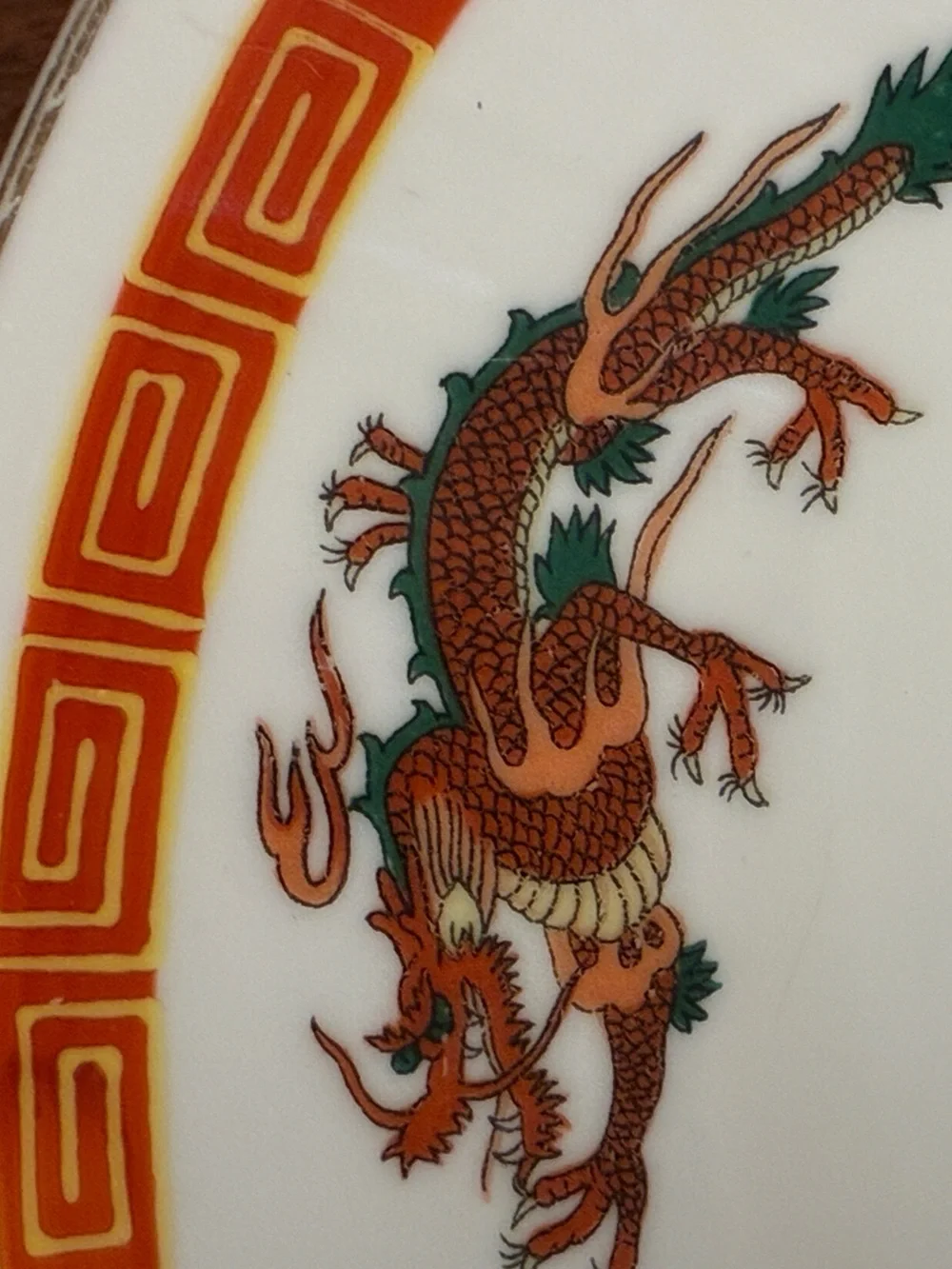 Two traditional style ramen bowls dragons